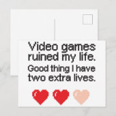 Video Games Ruined My Life.  Feestdagenkaart (Voorkant / Achterkant)