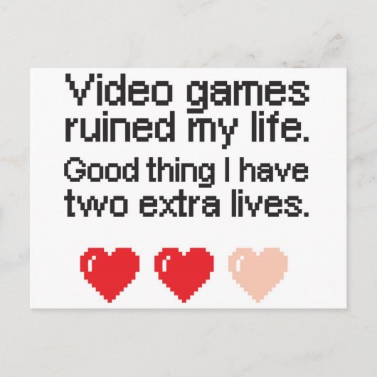 Video Games Ruined My Life.  Feestdagenkaart (Voorkant)