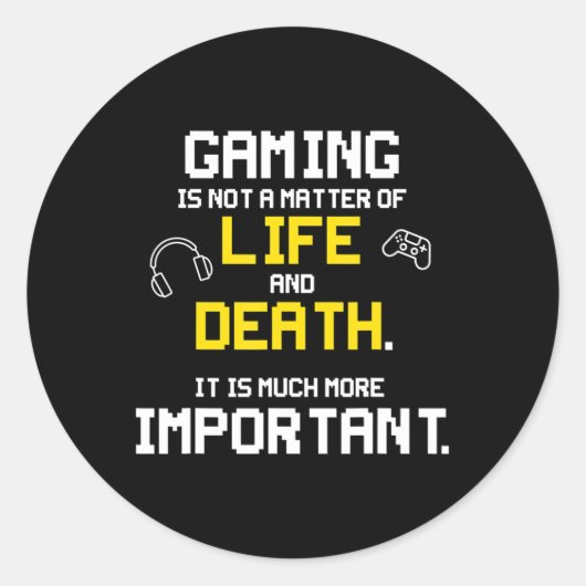 Video games spelen Fun PC Console Gamer Geek Ronde Sticker (Voorkant)