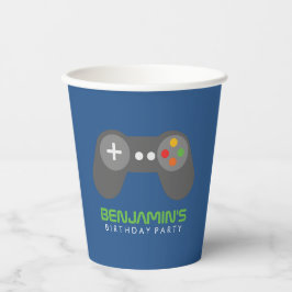 Video Games Thema Verjaardagsfeestje Paper Cup Papieren Bekers