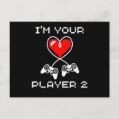 Video Games Valentijnsdag Im Your Player 2 Gamer Briefkaart (Voorkant)