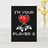 Video Games Valentijnsdag Im Your Player 2 Gamer Kaart (Gele Bloem)