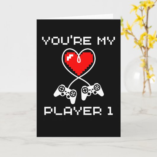 Video Games Valentijnsdag Jij Bent Mijn Speler 1 G Kaart (Gele Bloem)