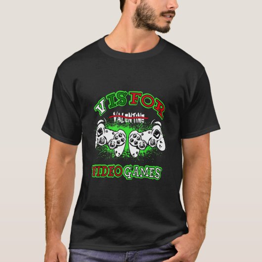 Video Games Valentine Day For Kids Boys 3 T-shirt (Voorkant)