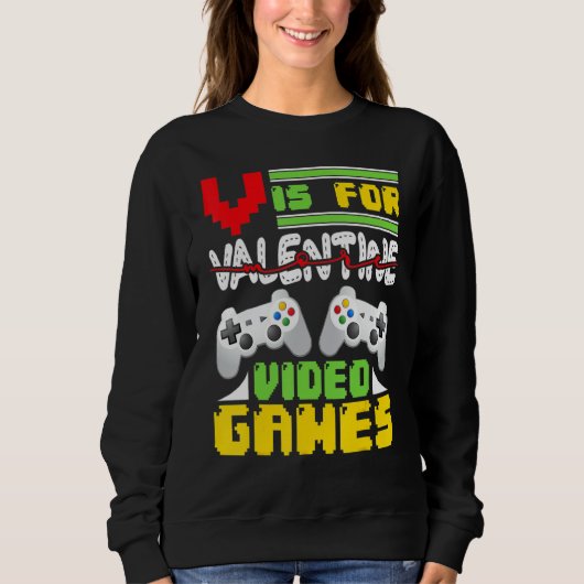 Video Games  Valentine Day Gaming Love Celebrate Trui (Voorkant)