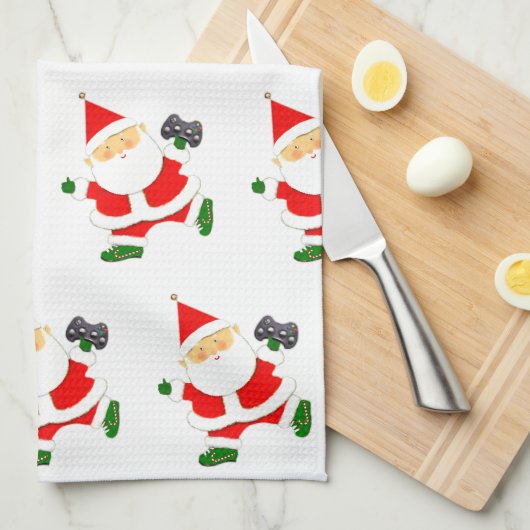 Video Gaming Christmas Holiday Theedoek (Quarter Fold)