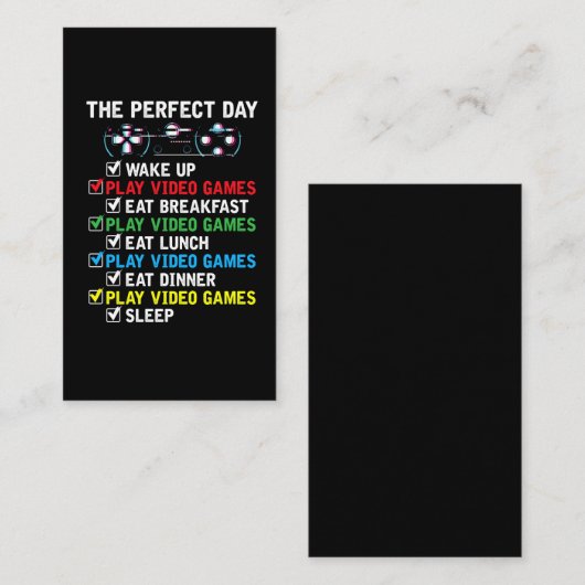 Video Gaming Kinder Funny Gamer Visitekaartje (Voorkant / Achterkant)