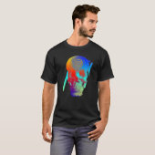 Video Glitch Skull Retro T-shirt (Voorkant volledig)