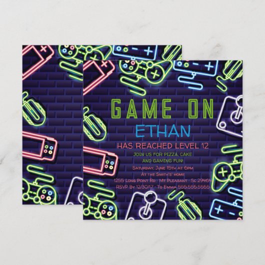 Video het Niveau van de Spel op Uitnodiging van de (Voorkant / Achterkant)