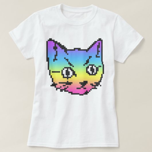 VIDEO KATTENPIXELKUNST T-SHIRT (Design voorkant)