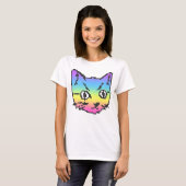 VIDEO KATTENPIXELKUNST T-SHIRT (Voorkant volledig)