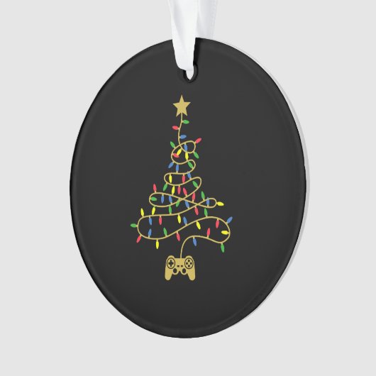 Video-kerstboom met kerstbomen ornament (voorkant)