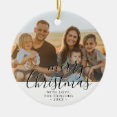 Video kersttijdschrijver keramisch ornament (Voorkant)