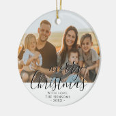 Video kersttijdschrijver keramisch ornament (Links)