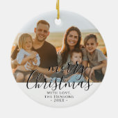 Video kersttijdschrijver keramisch ornament (Achterkant)