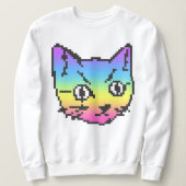 VIDEO KITTY CAT PIXEL ART SWEATSHIRS TRUI (Design voorkant)