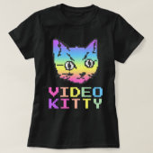 VIDEO KITTY CAT PIXEL ART T-SHIRT (Design voorkant)