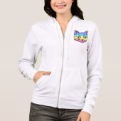 VIDEO KITTY CAT PIXEL ART ZIP TRUI HOODIE (Voorkant)