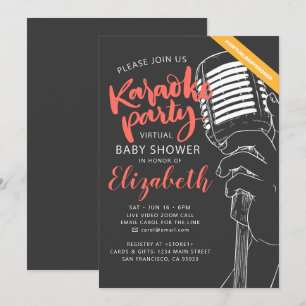 Video over Baby shower van Virtual Karaoke Party Kaart