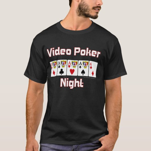 Video poker night Tshirt (Voorkant)