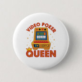 Video Poker Queen Ronde Button 5,7 Cm (Voorkant)