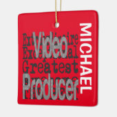 Video Producent Extraordinaire CUSTOM Keramisch Ornament (Links)