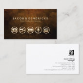 Video Productie Diensten Gouden Iconen Bruin Grung Visitekaartje (Voorkant / Achterkant)