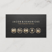 Video Productie Diensten Gouden Iconen Zwart Metaa Visitekaartje (Voorkant)