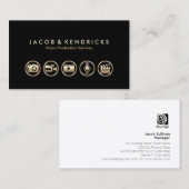 Video Production Services Gold Icons Visitekaartje (Voorkant / Achterkant)