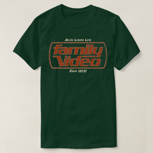 Video Rental Movie Lovers Love Family Video 1978 T-shirt (Design voorkant)
