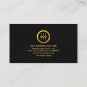 Video Sound Display Black Granite Audio Engineer Visitekaartje (Achterkant)