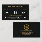 Video Sound Display Black Granite Audio Engineer Visitekaartje (Voorkant / Achterkant)