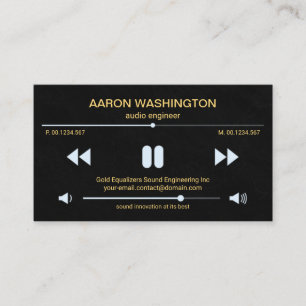 Video Sound Display Black Granite Audio Engineer Visitekaartje