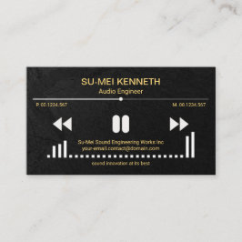 Video Sound Display Black Grunge Sound Engineer Visitekaartje