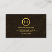 Video Sound Display Brown Granite Audio Engineer Visitekaartje (Achterkant)