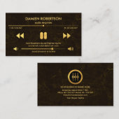 Video Sound Display Brown Granite Audio Engineer Visitekaartje (Voorkant / Achterkant)