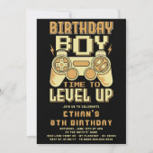 Video Spellen op Birthday Party Uitnodiging (Voorkant)