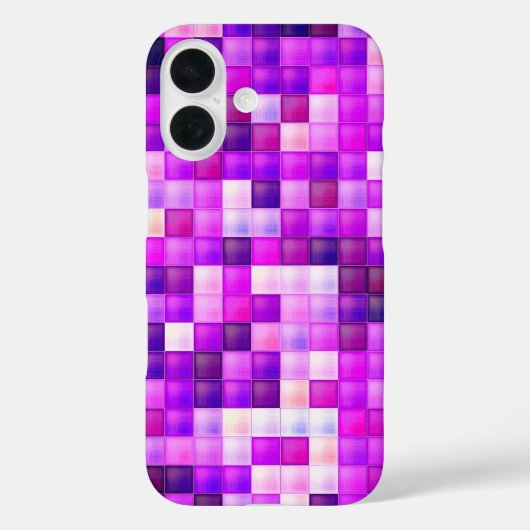 Video spelpixels roze vierkant patroon Case-Mate iPhone case (Achterkant)