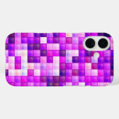 Video spelpixels roze vierkant patroon Case-Mate iPhone case (Achterkant (horizontaal))