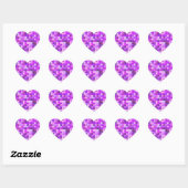 Video spelpixels roze vierkant patroon hart sticker (Vel)