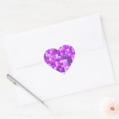 Video spelpixels roze vierkant patroon hart sticker (Envelop)