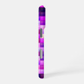 Video spelpixels roze vierkant patroon iPhone hoesje (Rechterkant)