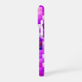 Video spelpixels roze vierkant patroon iPhone hoesje (Linkerkant)