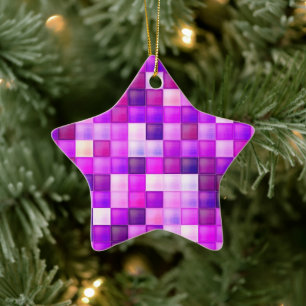 Video spelpixels roze vierkant patroon keramisch ornament