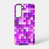 Video spelpixels roze vierkant patroon samsung galaxy hoesje (Achterkant)