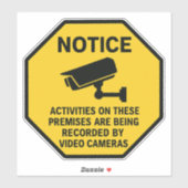 Video Surveillance Waarschuwingsbord Sticker (Vel)