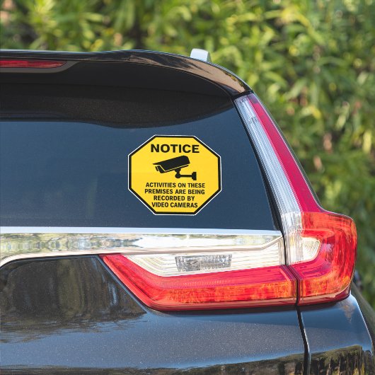 Video Surveillance Waarschuwingsbord Sticker (Auto Zijkant)
