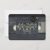 Video Tape 2 VHS 50th Birthday Party Invitation Kaart (Voorkant)