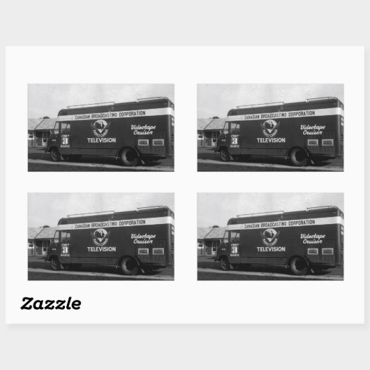 Video Tape Mobile Unit Rechthoekige Sticker (Vel)