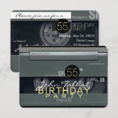 Video Tape VHS 55e verjaardag Uitnodiging (Voorkant / Achterkant)